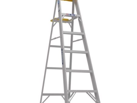 Werner 6 ft. H Aluminum Step Ladder Type I 250 lb. capacity Online Hot Sale