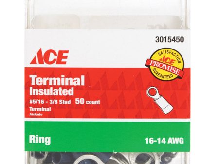 Ace Ring Terminal Blue 50 pk For Cheap