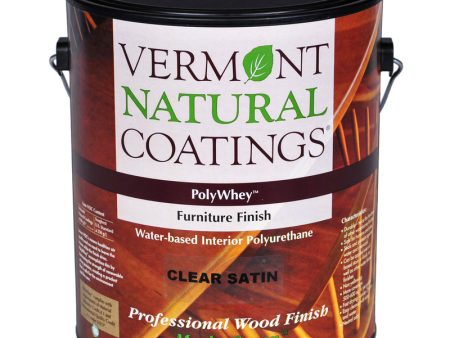 Vermont Natural Coatings PolyWhey Satin Clear Water-Based Furniture Finish 1 gal Online now