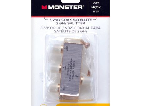 Monster Just Hook It Up 3 Way Coax Splitter 75 ohm 1 pk For Discount