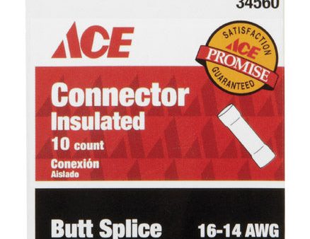 Ace Insulated Wire Butt Connector Blue 10 pk Online now