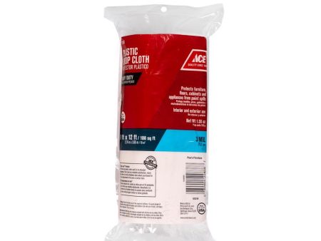 Ace 9 ft. W X 12 ft. L X 3 mil Plastic Drop Cloth 1 pk Discount