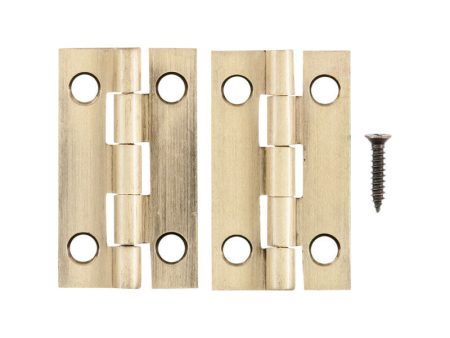 Ace 2.75 in. W X 1-1 2 in. L Antique Brass Brass Narrow Hinge 2 pk Supply