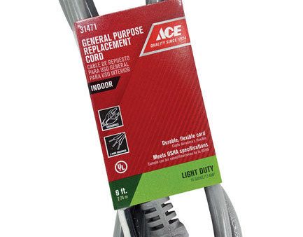 Ace 16 3 SJTW 125 V 9 ft. L Appliance Cord Online Sale