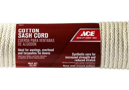 Ace 5 16 in. D X 100 ft. L White Solid Braided Cotton Cord Online now