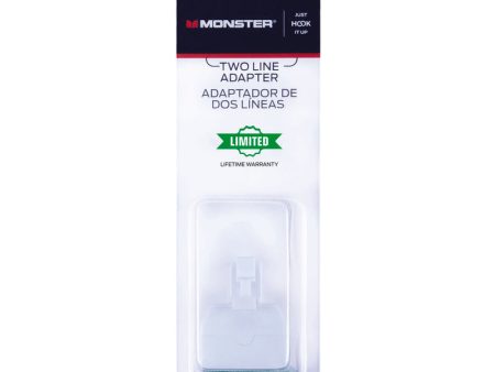 Monster Just Hook It Up 0 ft. L White Two Line Duplex Adapter Sale