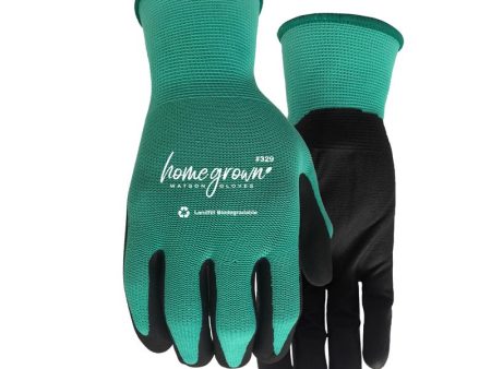 Watson Gloves Home Grown S Nylon Jade Black Green Dipped Gloves Online Hot Sale