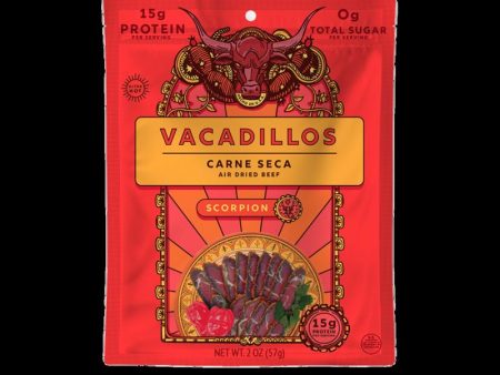 Vacadillos Carne Seca Scorpion Beef Strips 2 oz Bagged Hot on Sale