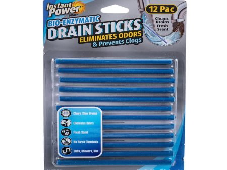 Instant Power Stick Enzymatic Drain Opener 12 pk Fashion