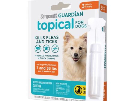 Sergeants Guardian Liquid Dog Flea and Tick Killer Permethrin, S-Methoprene and Other Ingrediant 0.1 Online Sale