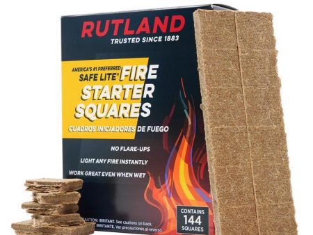 Rutland Safe Lite Wood Fire Starter 10 min 144 pk Cheap