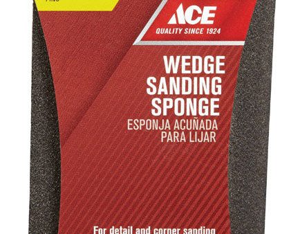 Ace 5 in. L X 3 in. W X 1 in. 120 Grit Fine Wedge Sanding Sponge on Sale