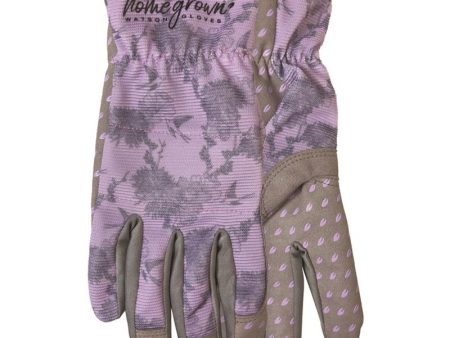 Watson Gloves Home Grown L Spandex Sparrow Purple Grey Gardening Gloves For Cheap