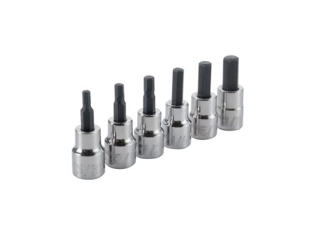 Craftsman 3 8 in. drive SAE 6 Point Hex Bit Socket Set 6 pc Sale