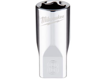 Milwaukee 8 mm X 1 4 in. drive Metric 6 Point Standard Socket 1 pc Hot on Sale