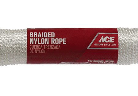 Ace 3 16 in. D X 100 ft. L White Solid Braided Nylon Rope For Cheap