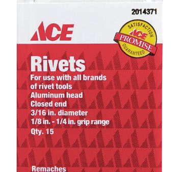 Ace 3 16 in. D X 1 4 in. Steel Rivets Silver 15 pk Cheap