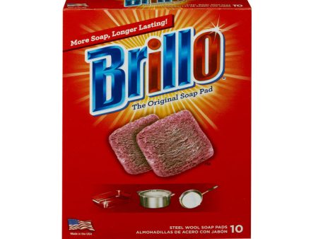 Brillo Heavy Duty Steel Wool Pads For Multi-Purpose 10 pc Online