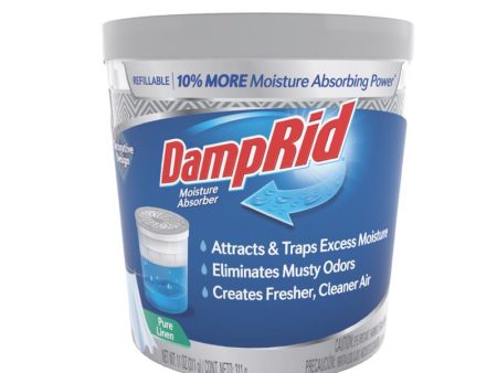 DampRid Refillable Moisture Absorber Pure Linen Scent 11 oz Supply