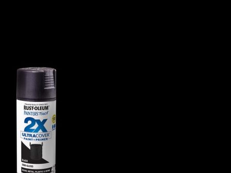 Rust-Oleum Painter s Touch 2X Ultra Cover Semi-Gloss Black Paint+Primer Spray Paint 12 oz Sale