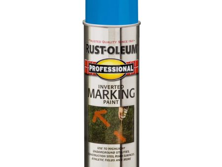 Rust-Oleum Professional Caution Blue Inverted Marking Paint 15 oz Online now