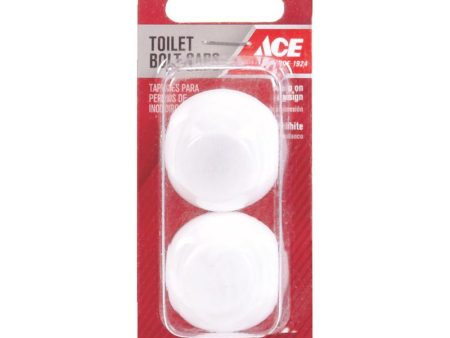 Ace Toilet Bolt Caps White Plastic For Universal on Sale