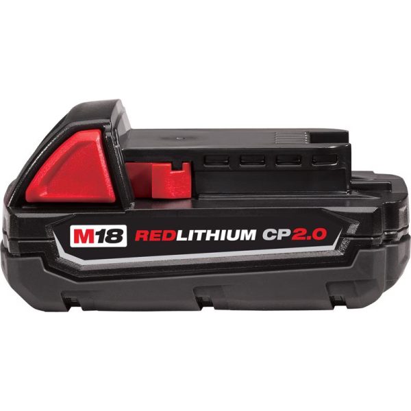 Milwaukee M18 RedLithium CP 2 Ah Lithium-Ion Compact Battery 1 pc Hot on Sale