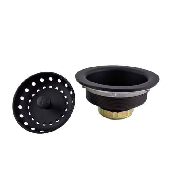 Ace 3-1 2 in. D Stainless Steel Basket Strainer Assembly Black Fashion