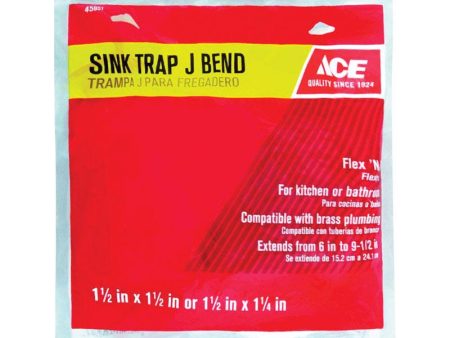 Ace 1-1 2 in. D X 6 in. L PVC Sink Trap J-Bend Sale