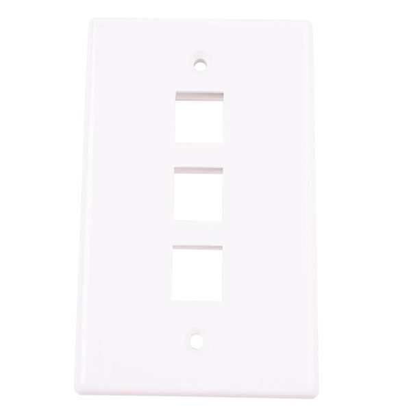 Monster Just Hook It Up White 3 gang Plastic Keystone Wall Plate 1 pk Cheap