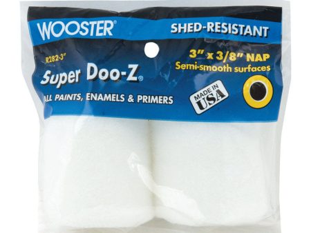 Wooster Super Doo-Z Fabric 3 in. W X 3 8 in. Trim Roller Refill 2 pk For Discount