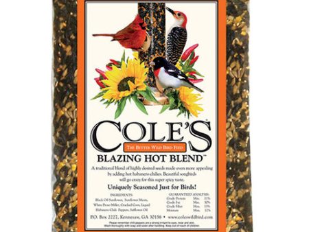 Cole s Blazing Hot Blend Assorted Species Black Oil Sunflower Wild Bird Food 5 lb Sale