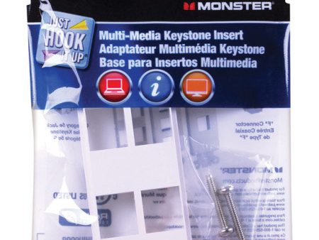 Monster Just Hook It Up White 4 gang Plastic Keystone Wall Plate 1 pk Online Hot Sale