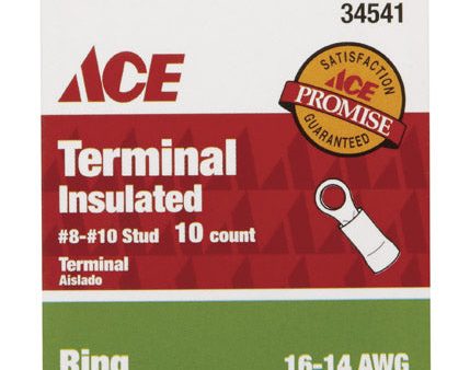 Ace Insulated Wire Ring Terminal Blue 10 pk Fashion