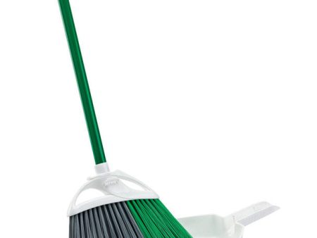 Libman Precision Angle 11 in. W Stiff Recycled Plastic Broom with Dustpan Online Hot Sale