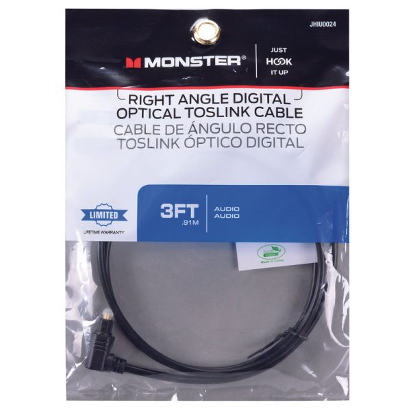 Monster Just Hook It Up 3 ft. L Digital Optical Toslink Cable Digital Optical Online