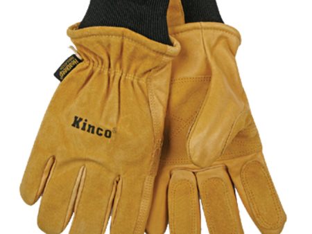 Kinco L Pigskin Leather Black Gold Ski Gloves Online