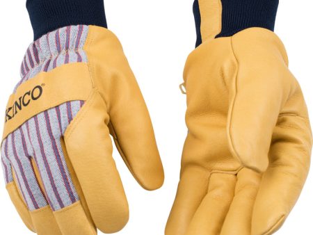 Kinco Men s Outdoor Knit Wrist Work Gloves Yellow M 1 pair Sale