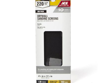 Ace 11.25 in. L X 4.25 in. W 220 Grit Silicon Carbide Drywall Sanding Screen 10 pk For Cheap