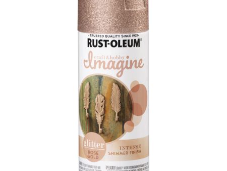 Rust-Oleum Imagine Glitter Rose Gold Spray Paint 10.25 oz Online Sale