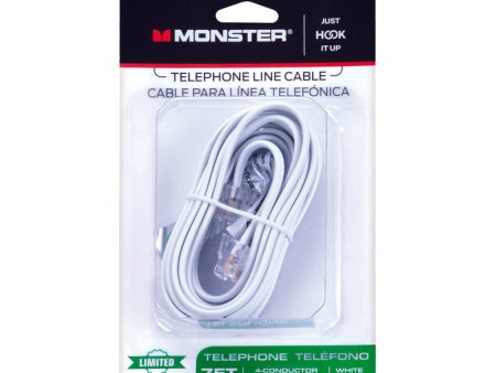 Monster Just Hook It Up 7 ft. L White Modular Telephone Line Cable Supply