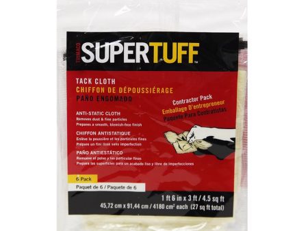 SuperTuff 36 in. W X 18 in. L White Cotton Tack Cloth Online Hot Sale