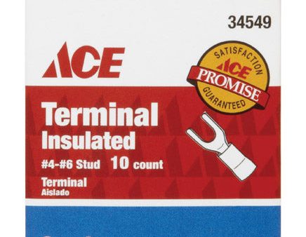 Ace Insulated Wire Spade Terminal Red 10 pk Fashion