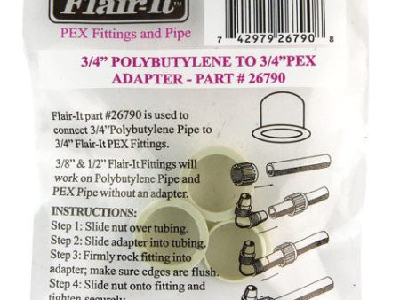 Flair-It 3 4 in. PEX X 3 4 in. D PEX Polybutylene Pipe Adapter on Sale