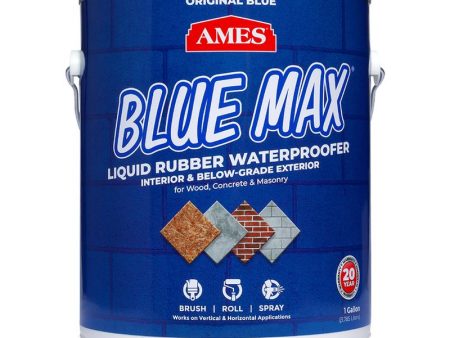 AMES Blue Max Liquid Rubber Blue Waterproof Coating 1 gal For Sale