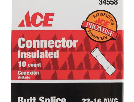 Ace Insulated Wire Butt Connector Red 10 pk Sale