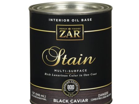 ZAR Semi-Transparent Black Caviar Oil-Based Polyurethane Wood Stain 1 qt Supply